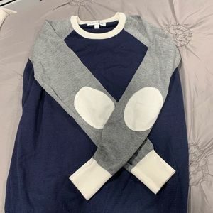 New without tags cute sweater with contrast elbow